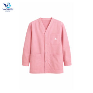 Pink men medical scrub jersey with breathable fabric and professional fit
