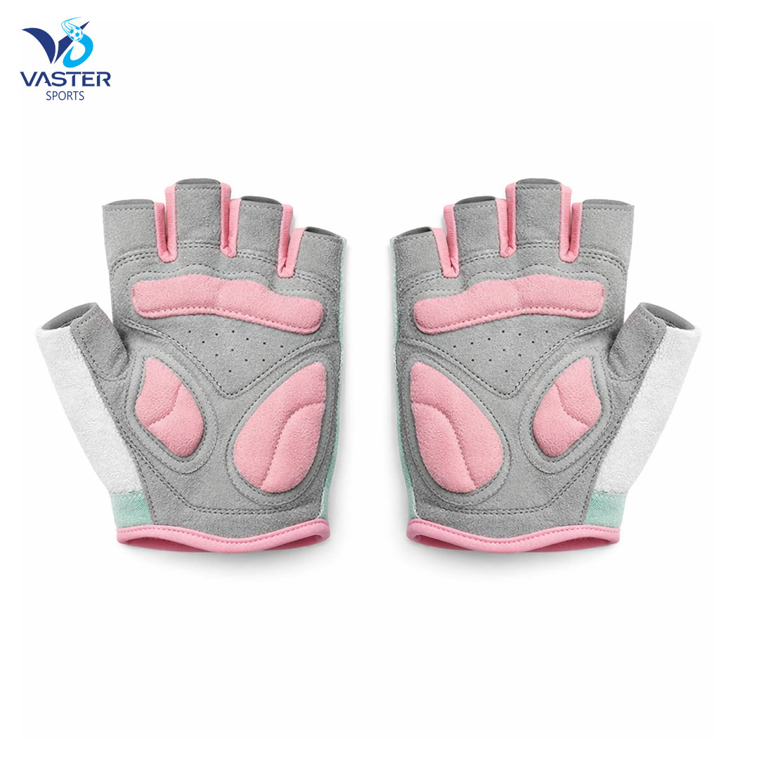 Women’s breathable cycling gloves with padded palm and mesh design