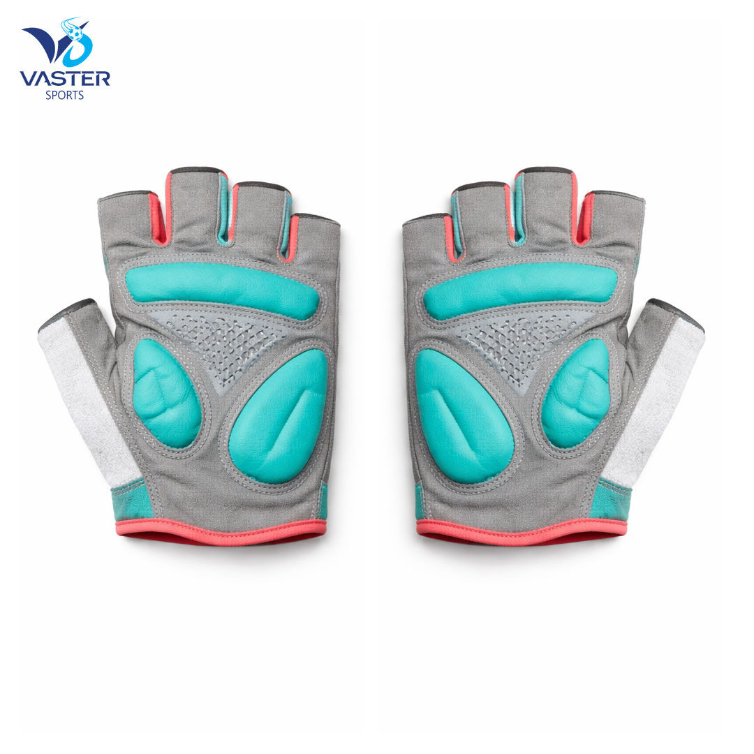 Women’s shockproof cycling gloves with padded palm and breathable mesh