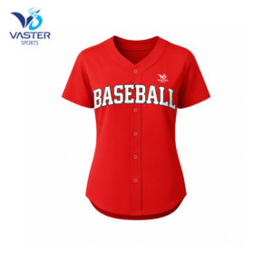 Custom women softball jersey with team logo and breathable moisture-wicking fabric