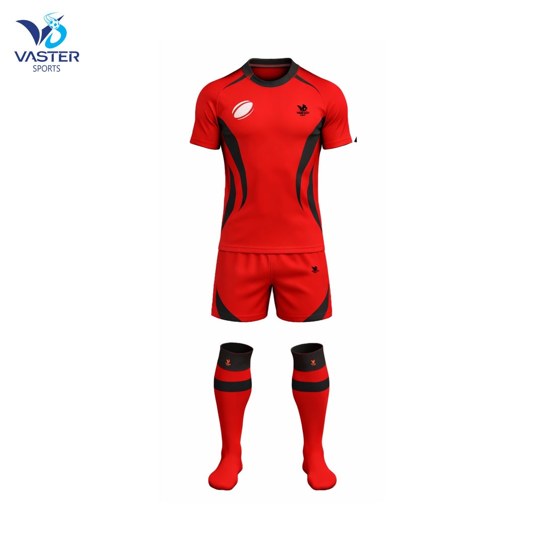 Custom rugby jersey set with team performance design