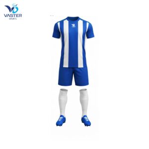 Custom soccer team uniform with professional jersey and shorts