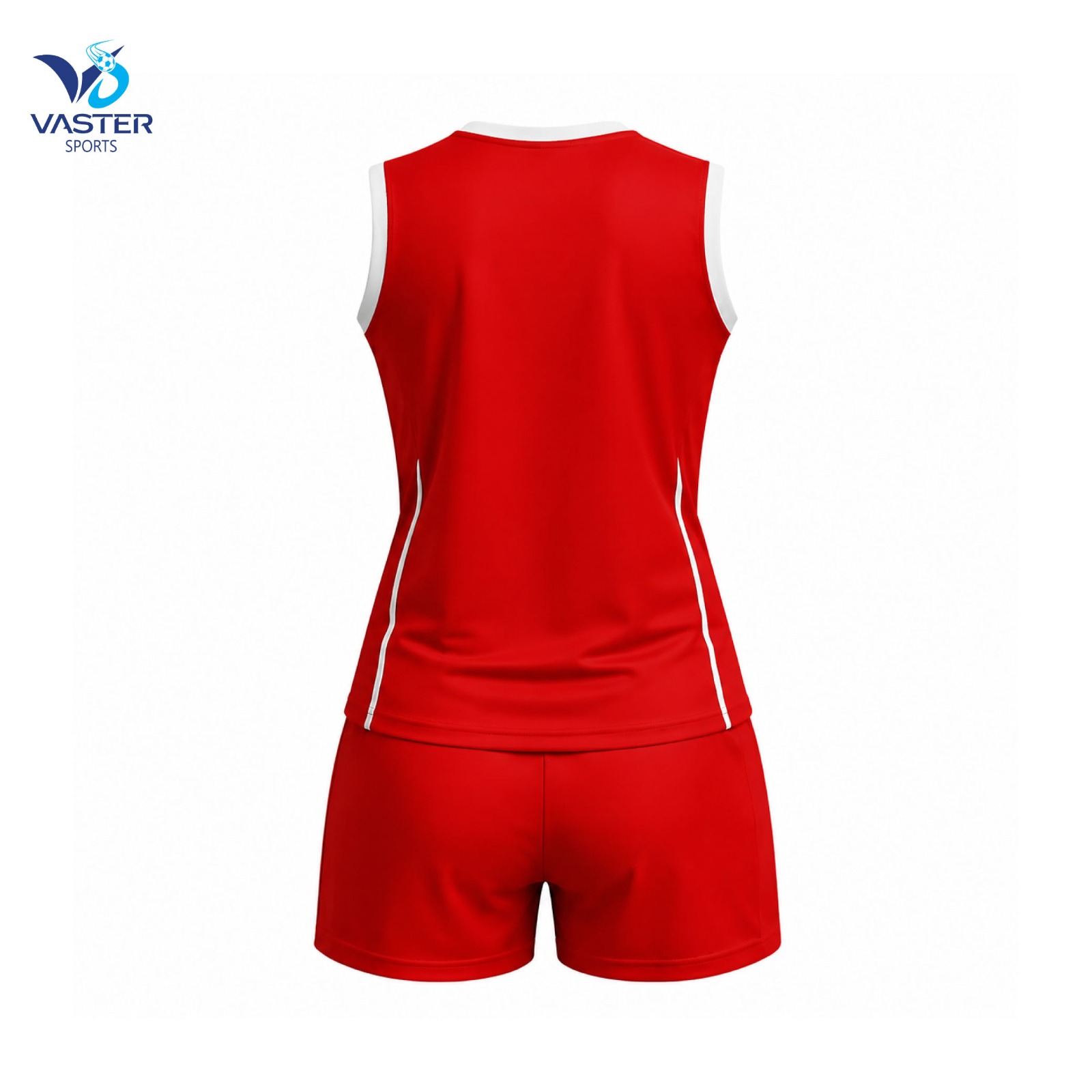 sublimated volleyball uniforms women red design