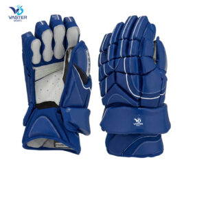 Hockey player gloves with high protection padding and custom team design