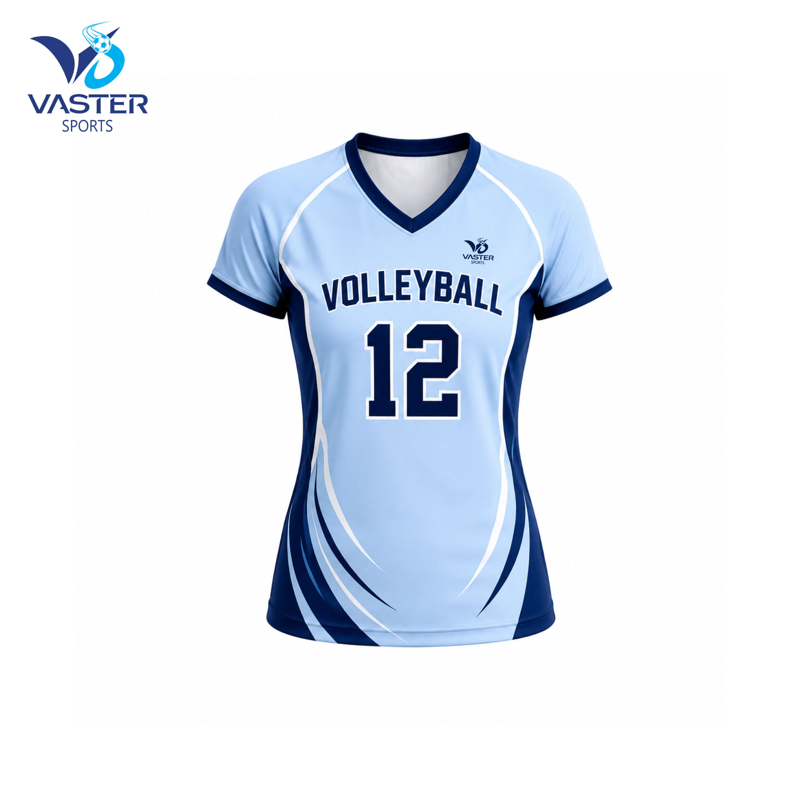 Women volleyball performance shirt with breathable fabric and custom team design