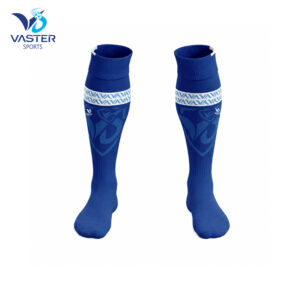 Custom rugby socks with breathable fabric and team color design
