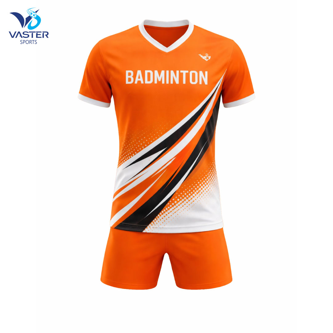Custom badminton kit with lightweight jersey and shorts for team wear