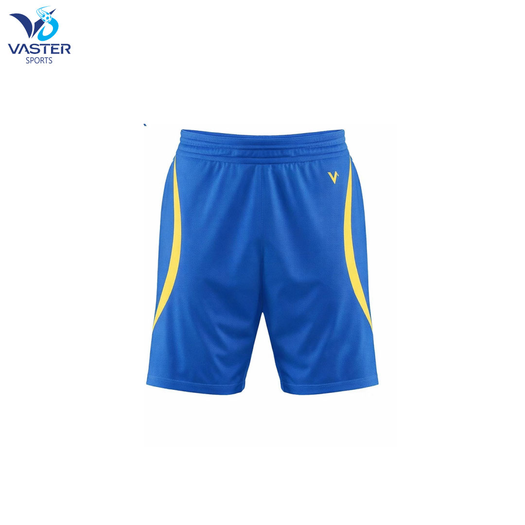 Sublimated soccer shorts with vibrant colors and custom team design