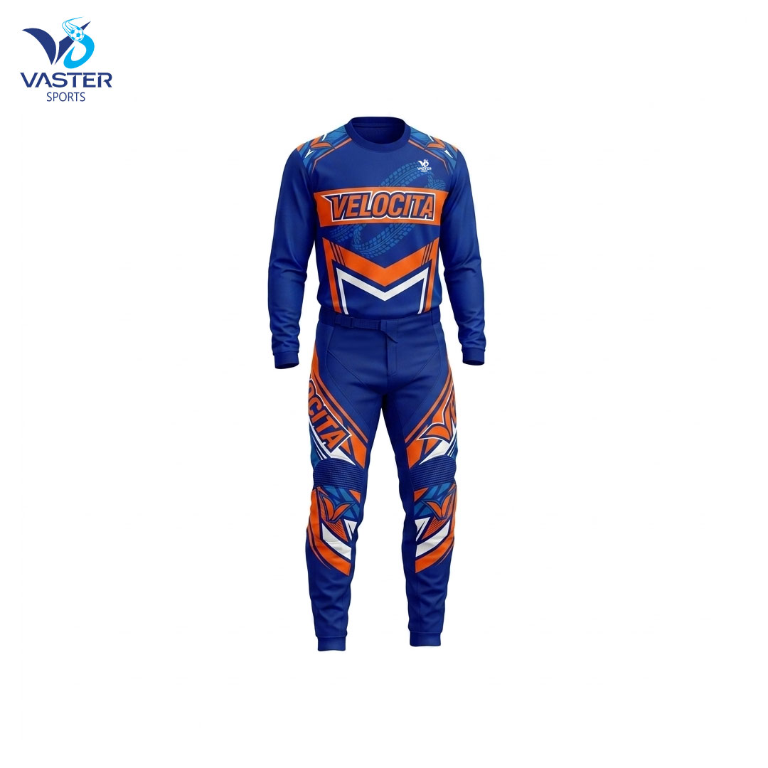 MudRage motocross racing uniform with jersey and pants and bold team design