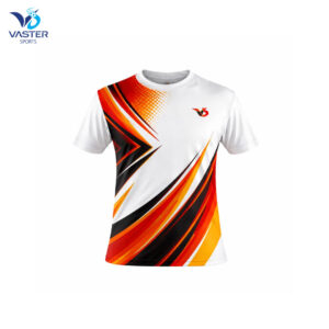 Custom badminton shirt with breathable fabric and team logo design