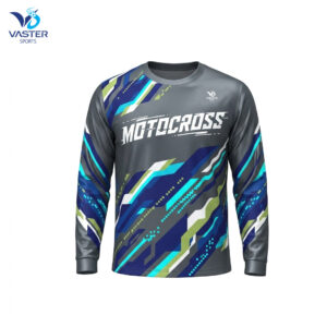 Motocross racing jersey with custom design and breathable fabric