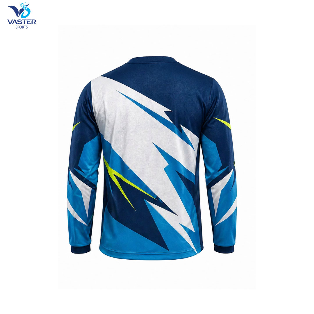Back view of cross racing jersey with rider name and number customization