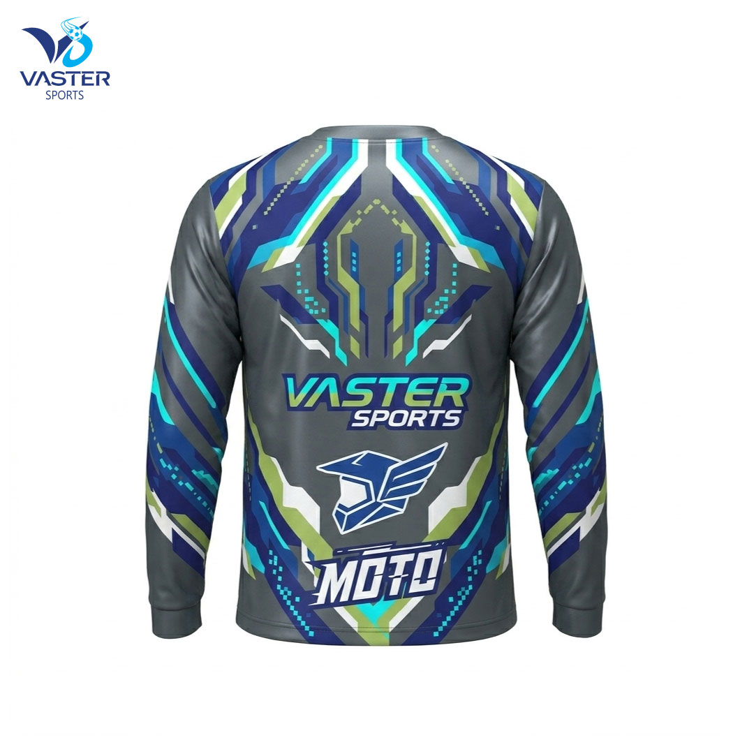 Back view of motocross racing jersey showing rider name and number