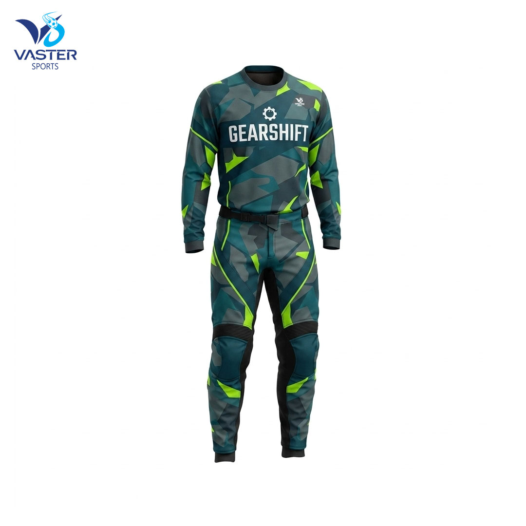 FlowRide motocross race kit with jersey and pants and custom team design