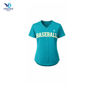 Custom women baseball shirt with breathable fabric and team logo design