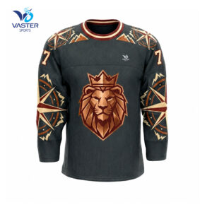 Custom ice hockey jersey with team logo and breathable performance fabric
