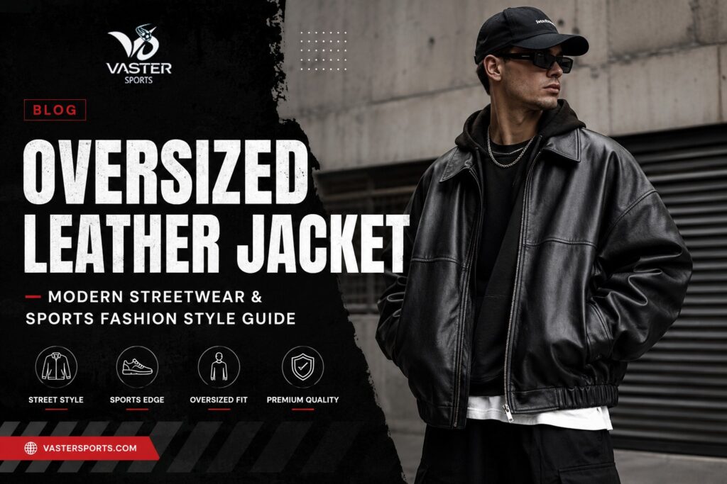 oversized leather jacket